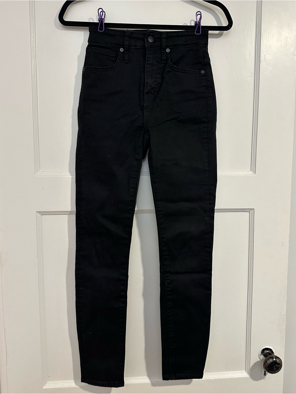 Madewell Black Curvy High Rise Skinny Jeans Size 24